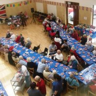 VE Day meal in the Main Hall, All Saints Centre Kings Heath